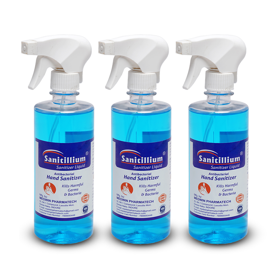 Sanitllium Original Germ Protection Refill Bottler (Pack of 3) Sanitizer Trigger Bottle (3 x 500 ml)